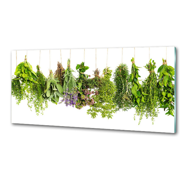 Crédence en verre avec motif Herbes sur une ficelle