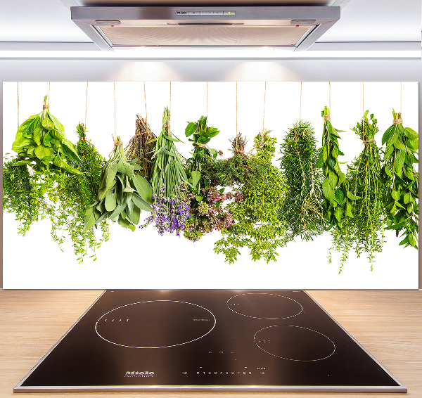 Crédence en verre avec motif Herbes sur une ficelle