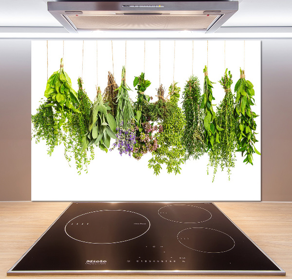 Crédence en verre avec motif Herbes sur une ficelle