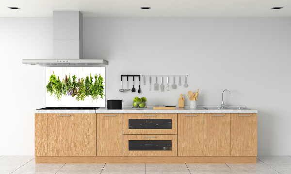 Crédence en verre avec motif Herbes sur une ficelle