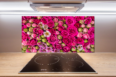 Panneaux muraux cuisine Roses