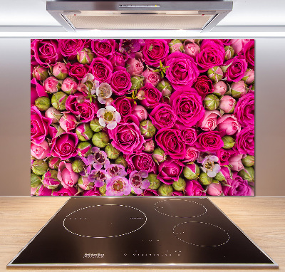 Panneaux muraux cuisine Roses