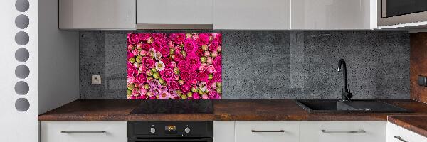 Panneaux muraux cuisine Roses