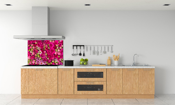 Panneaux muraux cuisine Roses