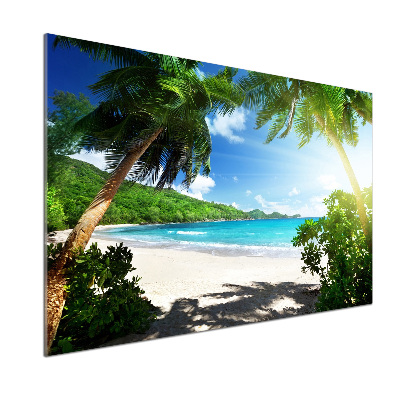 Panneau crédence cuisine Plage des Seychelles