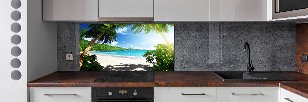 Panneau crédence cuisine Plage des Seychelles