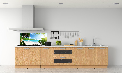Panneau crédence cuisine Plage des Seychelles