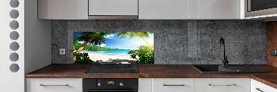Panneau crédence cuisine Plage des Seychelles