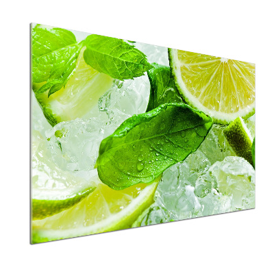Crédence en verre avec motif Chaux sur glace