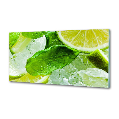 Crédence en verre avec motif Chaux sur glace