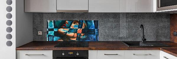 Panneau crédence cuisine Femme abstraite