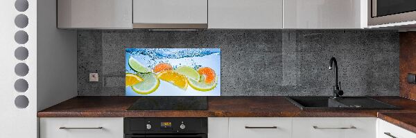 Panneau crédence cuisine Agrumes sous l'eau