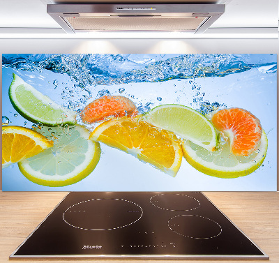Panneau crédence cuisine Agrumes sous l'eau
