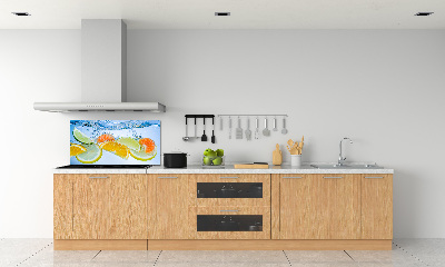 Panneau crédence cuisine Agrumes sous l'eau