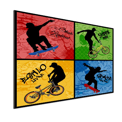 Panneau crédence cuisine Vélo et skateboard