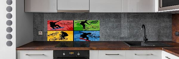 Panneau crédence cuisine Vélo et skateboard