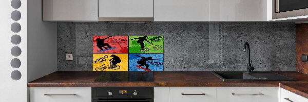 Panneau crédence cuisine Vélo et skateboard