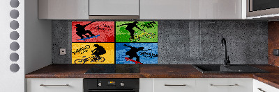 Panneau crédence cuisine Vélo et skateboard