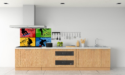 Panneau crédence cuisine Vélo et skateboard
