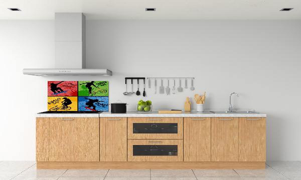 Panneau crédence cuisine Vélo et skateboard