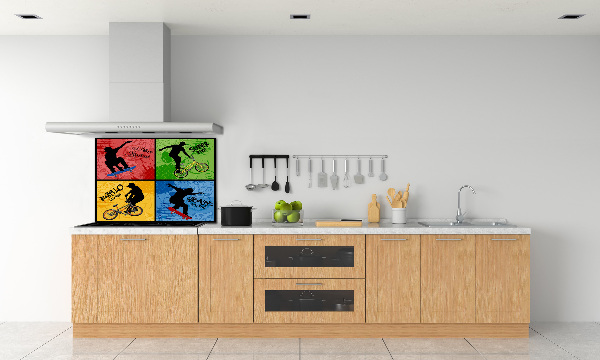 Panneau crédence cuisine Vélo et skateboard