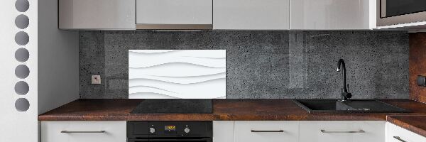 Crédence en verre avec motif Vagues abstraites