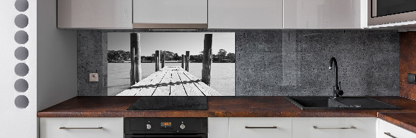 Crédence cuisine en verre Pile en bois