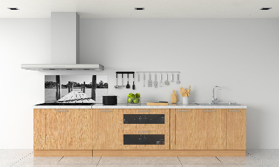 Crédence cuisine en verre Pile en bois