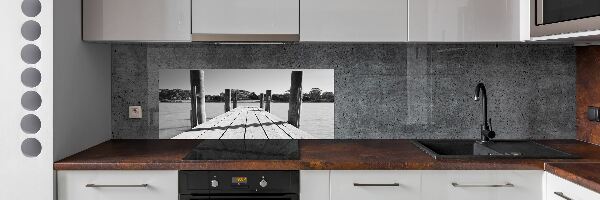 Crédence cuisine en verre Pile en bois