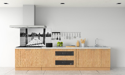 Crédence cuisine en verre Pile en bois