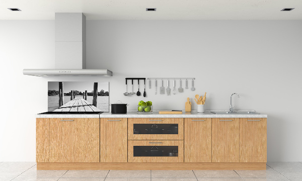 Crédence cuisine en verre Pile en bois