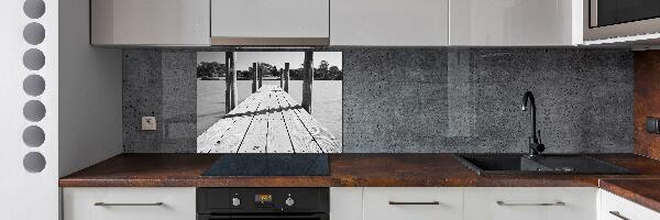 Crédence cuisine en verre Pile en bois