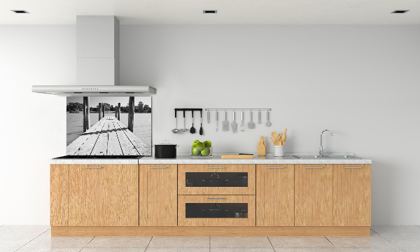 Crédence cuisine en verre Pile en bois