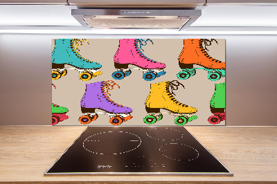 Crédence en verre cuisine Patins à roulettes colorés