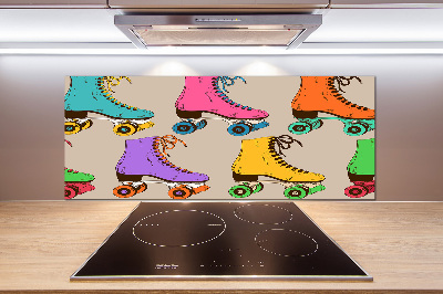 Crédence en verre cuisine Patins à roulettes colorés