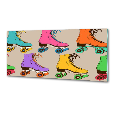 Crédence en verre cuisine Patins à roulettes colorés