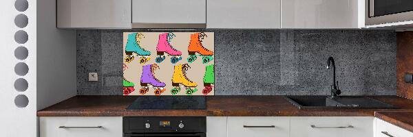 Crédence en verre cuisine Patins à roulettes colorés
