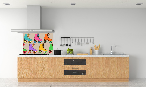 Crédence en verre cuisine Patins à roulettes colorés
