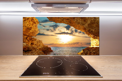 Panneaux muraux cuisine Grotte au bord de la mer