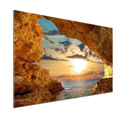 Panneaux muraux cuisine Grotte au bord de la mer