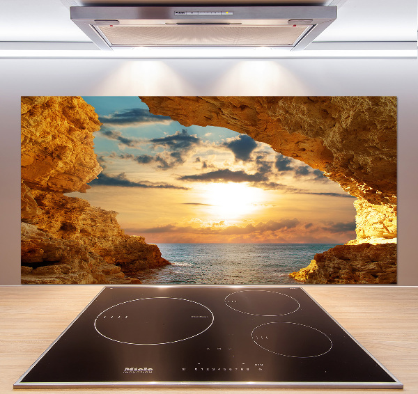 Panneaux muraux cuisine Grotte au bord de la mer