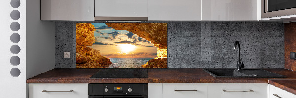 Panneaux muraux cuisine Grotte au bord de la mer