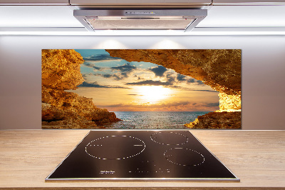 Panneaux muraux cuisine Grotte au bord de la mer
