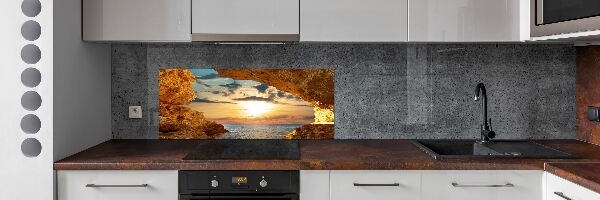 Panneaux muraux cuisine Grotte au bord de la mer