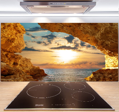 Panneaux muraux cuisine Grotte au bord de la mer