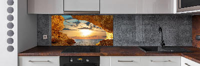 Panneaux muraux cuisine Grotte au bord de la mer