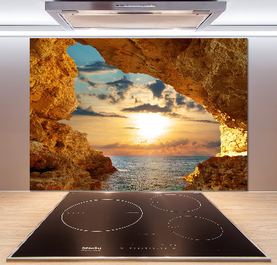 Panneaux muraux cuisine Grotte au bord de la mer