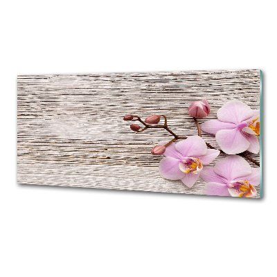 Crédence de cuisine Orchidée sur bois