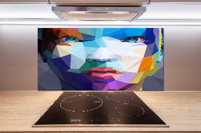 Crédence en verre Abstraction d'une femme