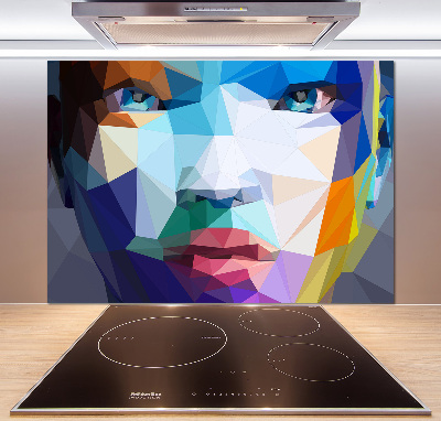 Crédence en verre Abstraction d'une femme